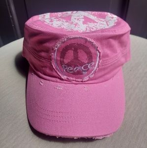 Pink peace cap/hat new